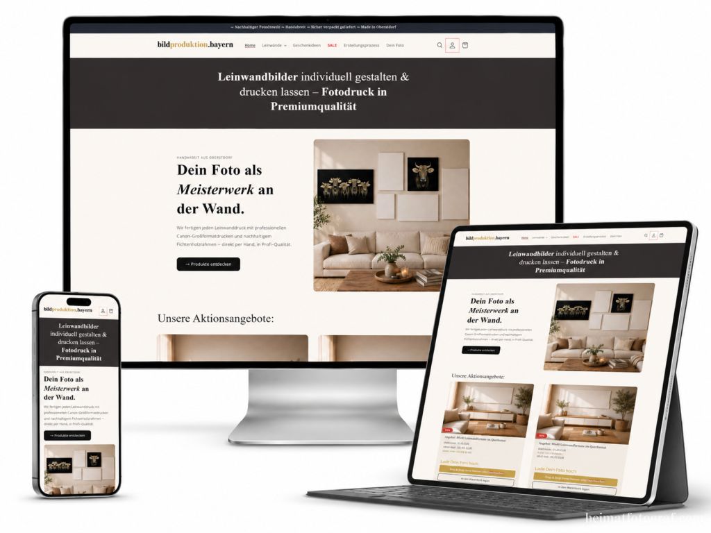 Shopify-Shop für Fotoprodukte