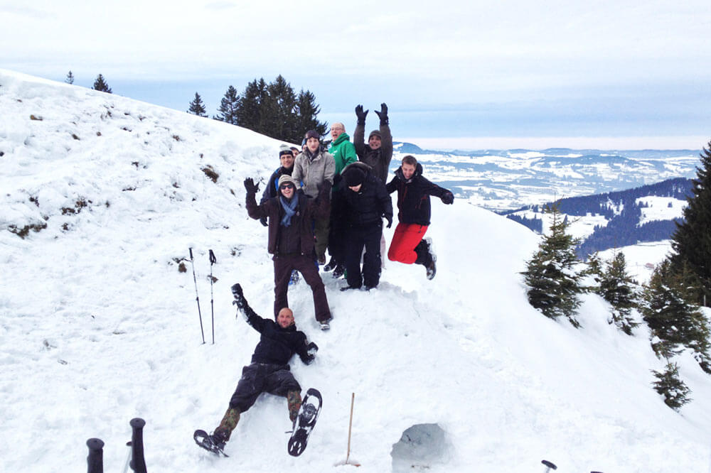 Iglu bauen im Allgäu