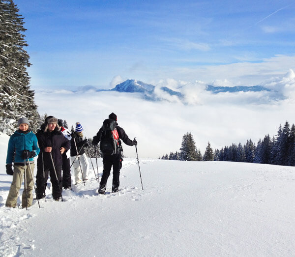Schneeschuhwandern Ganztagestouren im Allgäu