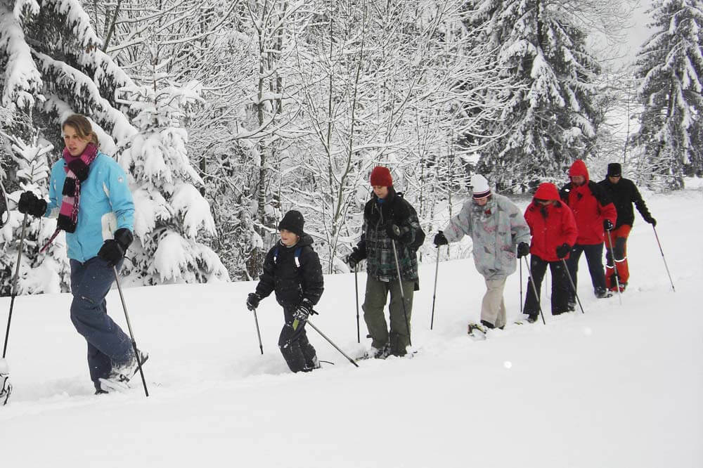 Geführte Schneeschuhtouren für Kinder